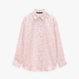 Pink Leopard Button Down Shirt